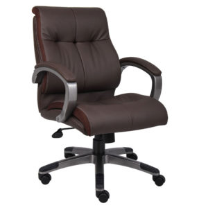 Silla ejecutiva Boss Double Plush con respaldo medio