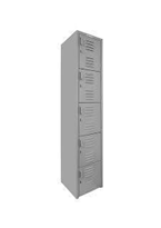 [CC-L3-ECO5]Locker metalico de 5 puertas , 73" Alto x 17.7" profundidad x 15" ancho con ranuras de circulacion de aire ubicadas en la puerta con sistema de porta candado standard ,AJN Furniture™