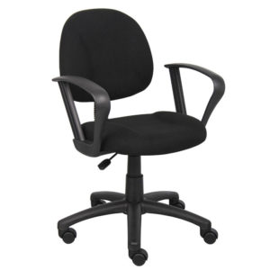 Boss Perfect Posture Deluxe Silla de trabajo de oficina con brazos en bucle