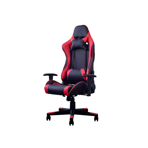 [S-151] [S-151]Gaming chair rojo con negro de piel sintetica con sistema de 2 palancas para ajuste de altura y reclinacion 180 grados ,brazos de altura ajustable soporte lumbar mecanismo ajustable AJN Furniture™