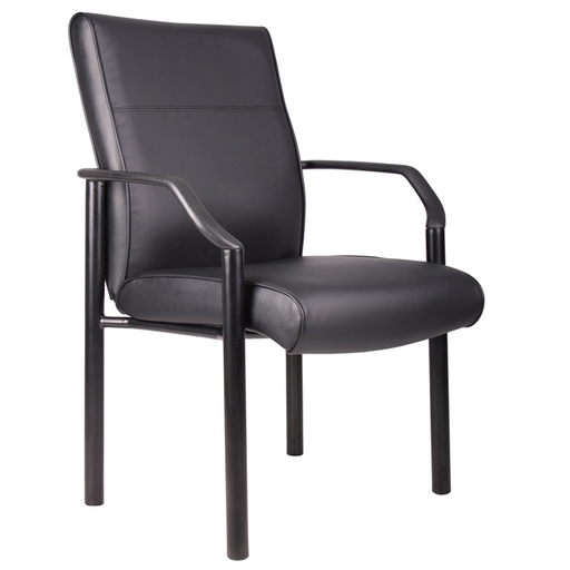 [B689] Silla Boss para invitados con respaldo medio LeatherPlus