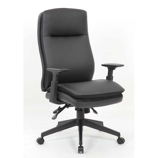 [B730-BK] [B730-BK]Silla ejecutiva Boss Caressoft con respaldo alto y brazos ajustables